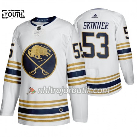 Barn Ishockey Buffalo Sabres tröja Jeff Skinner 53 50th Anniversary Adidas 2019-20 Vit Authentic